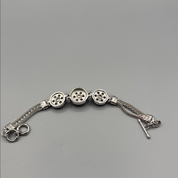 Silver and Turquoise Enamel Bracelet JP361 - Picture 7 of 9